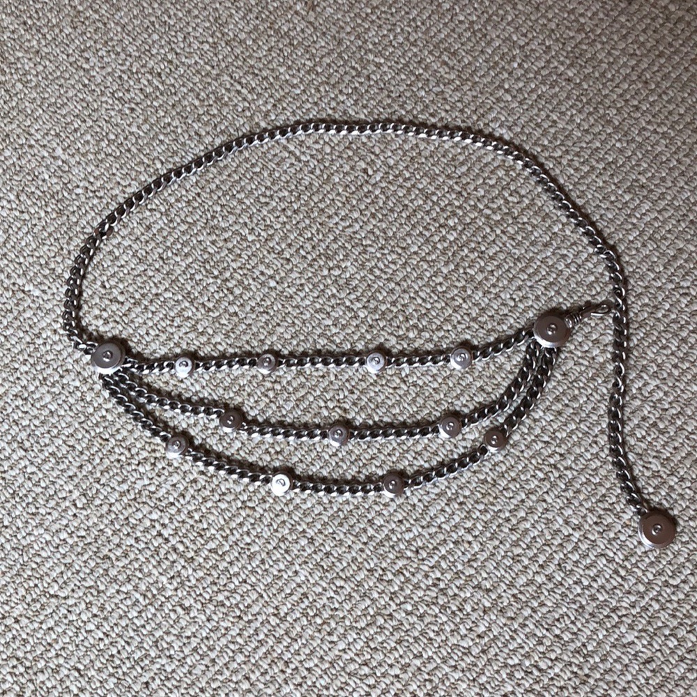 St. John silver triple strand adjustable belt